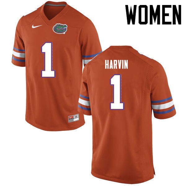 Florida Gators Women #1 Percy Harvin College Football Jersey Orange